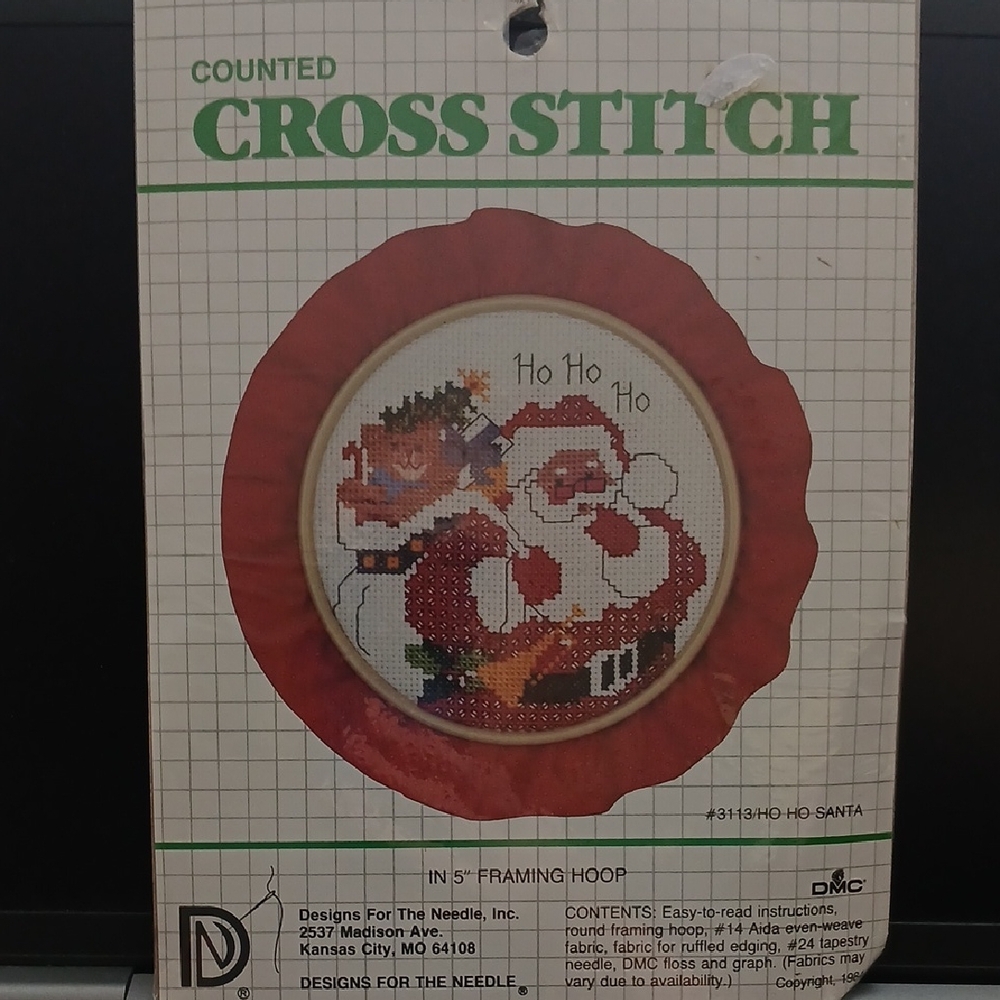 Santa Toys Cross Stitch Kit Ho Ho 3113 Vintage Christmas New In Package Holiday